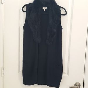 Joie rabbit fur and knit vest